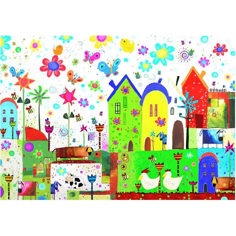 Kuvatapetti Artgeist Happy farm, 70x100cm, monivärinen