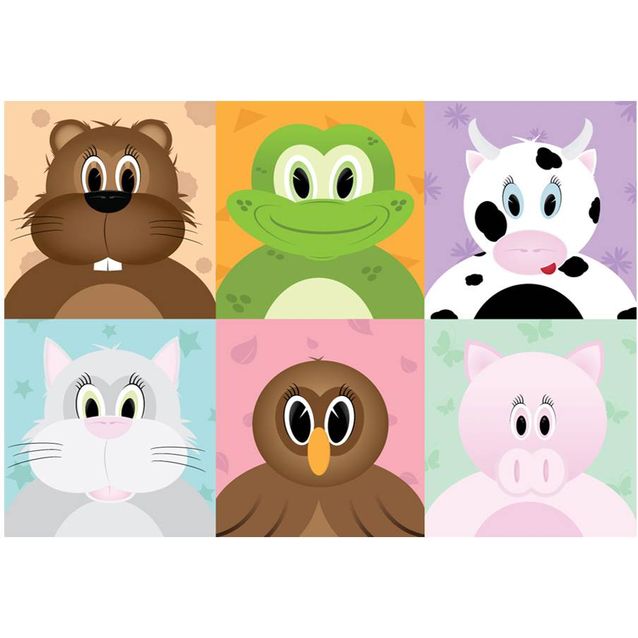 Lastenhuoneen tapetti Artgeist Cheerful animals, eri kokoja
