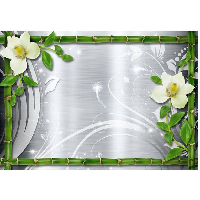 Kuvatapetti Artgeist Bamboo and two orchids eri kokoja