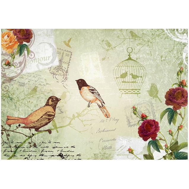 Kuvatapetti Artgeist Vintage birds eri kokoja