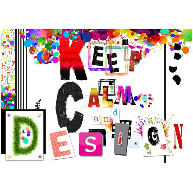 Kuvatapetti Artgeist Keep Calm and Design eri kokoja