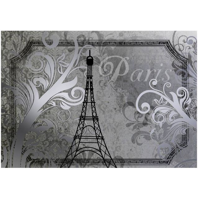 Kuvatapetti Artgeist Vintage Paris - silver eri kokoja