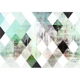 Kuvatapetti Artgeist Rhombic Chessboard Green eri kokoja
