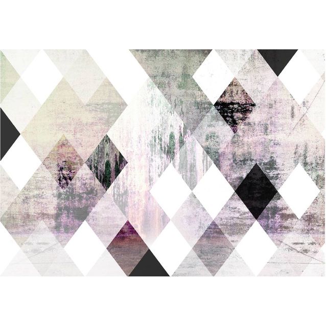 Kuvatapetti Artgeist Rhombic Chessboard Pink eri kokoja