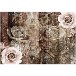 Kuvatapetti Artgeist Old Wood & Roses eri kokoja