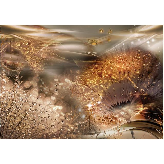 Kuvatapetti Artgeist Dandelions' World Gold eri kokoja