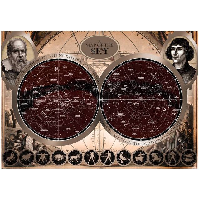 Kuvatapetti Artgeist Map of the sky eri kokoja