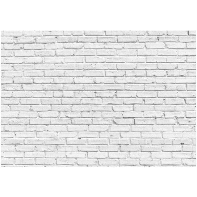 Kuvatapetti Artgeist White Stone, tiiliseinä, eri kokoja