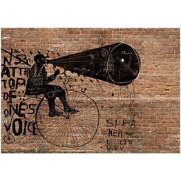 Kuvatapetti Artgeist City News, tiiliseinä, eri kokoja