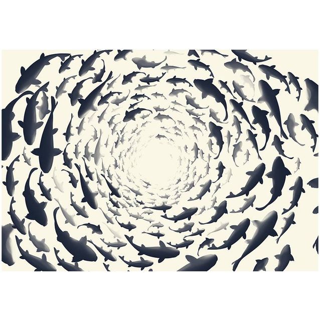 Kuvatapetti Artgeist Fish swirl eri kokoja