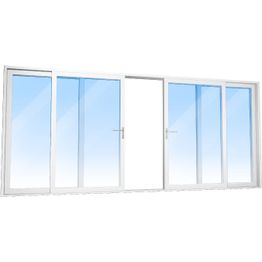 Terassin liukuovi Arutech HST C 3K, valkoinen, mittatilaus