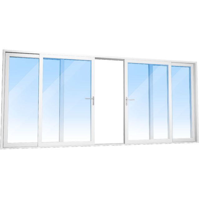 Terassin liukuovi Arutech HST C 3K, valkoinen, mittatilaus