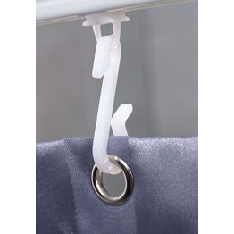 Suihkuverhokoukut Arrow 12kpl suihkuverhokiskoon valkoinen