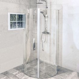 Suihkunurkka Arrow Free Mini 70x70 cm kirkas lasi, hopeanvärinen profiili