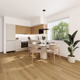 Vinyylilankku Aura Floors Oak Brona, integroitu alusmateriaali