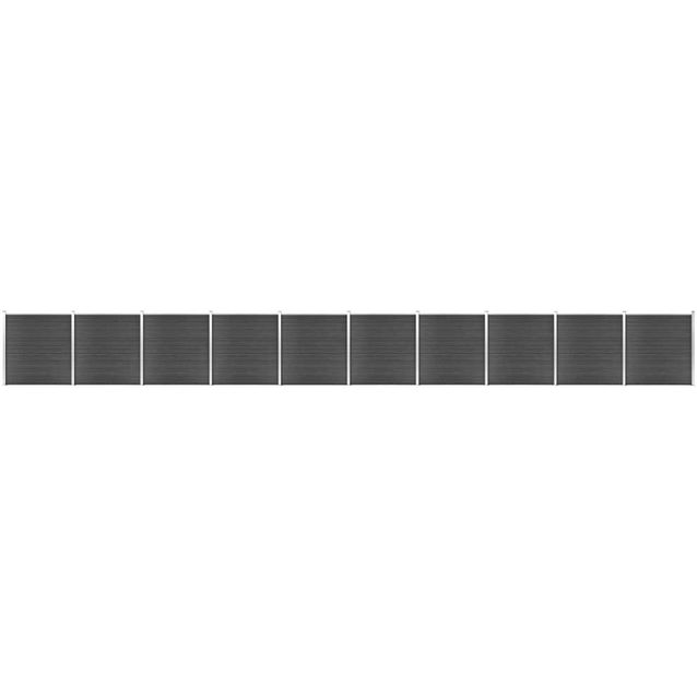 Aitapaneelisarja WPC 1737x186 cm musta