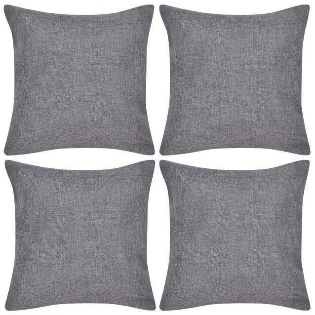 Antrasiitti tyynynpäällinen pellavatyylinen 4 kpl 40 x 40 cm_1