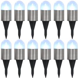 Aurinkoenergia maavalaisimet 12 kpl led valkoinen