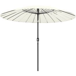 Aurinkovarjo alumiinitanko 270 cm hiekanvalkoinen