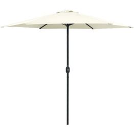 Aurinkovarjo alumiinitanko 270x246 cm hiekanvalkoinen