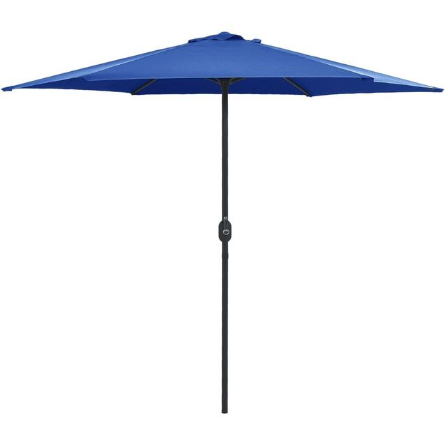 Aurinkovarjo alumiinitanko 270x246 cm taivaansininen_1