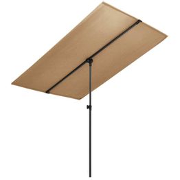 Aurinkovarjo alumiinitanko 2x1,5 m harmaanruskea