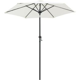 Aurinkovarjo hiekanvalkoinen 200x211 cm alumiini