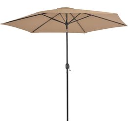 Aurinkovarjo metallirunko 300 cm harmaanruskea