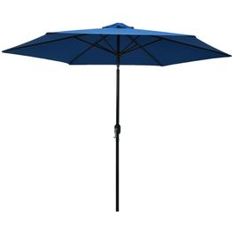 Aurinkovarjo metallirunko 300 cm taivaansininen