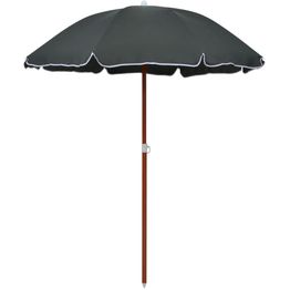 Aurinkovarjo terästanko 180 cm antrasiitti