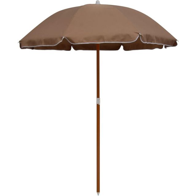 Aurinkovarjo terästanko 180 cm ruskeanharmaa_1