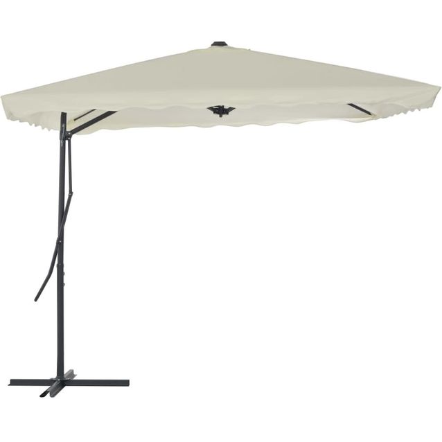 Aurinkovarjo terästanko 250x250 cm hiekanruskea_1