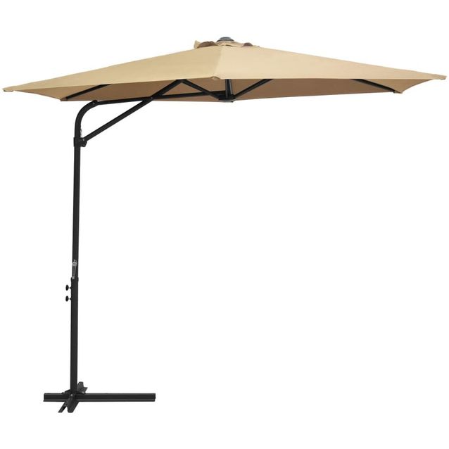 Aurinkovarjo terästanko 300cm harmaanruskea_1