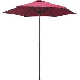 Aurinkovarjo viininpunainen 200x211 cm alumiini