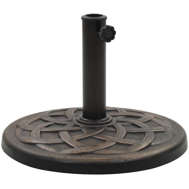 Aurinkovarjon jalka polyresiini 11 kg pyöreä pronssi_1