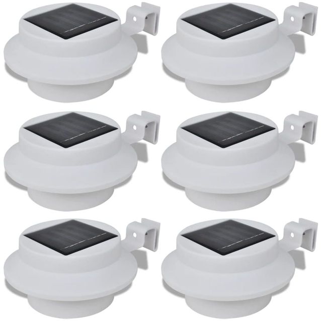 Aurinkovoimalla toimiva 6-osainen aitavalosarja valkoinen_1