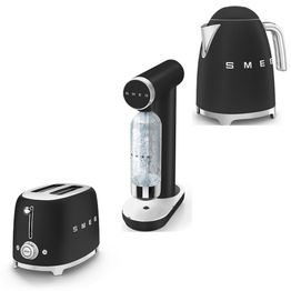 Tuotepaketti Smeg - hiilihapotuslaite, leivänpaahdin TSF01 ja vedenkeitin KLF03 1,7 l