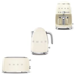Tuotepaketti Smeg - vedenkeitin KLF03 1,7 l, kahvinkeitin ja leivänpaahdin TSF02