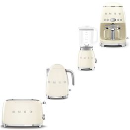 Tuotepaketti Smeg - vedenkeitin KLF03 1,7 l, kahvinkeitin, tehosekoitin BLF03 ja leivänpaahdin TSF01