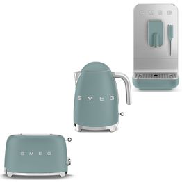 Tuotepaketti Smeg - leivänpaahdin TSF01, vedenkeitin KLF03 1,7 l ja espressokone BCC12