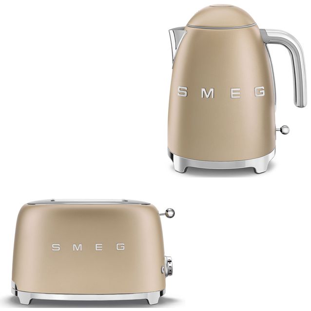 Tuotepaketti Smeg - vedenkeitin KLF03 1,7 l ja leivänpaahdin TSF01, samppanja