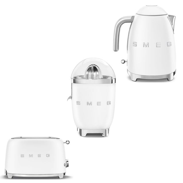 Tuotepaketti Smeg - vedenkeitin KLF03 1,7 l, leivänpaahdin TSF01 ja sitruspuristin CJF01