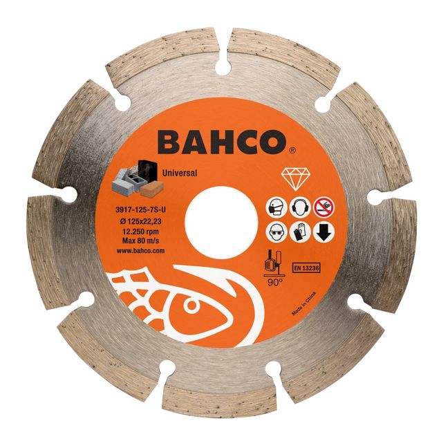 Timanttikatkaisulaikka Bahco, segmentoitu, 125x2,0x22,23 mm