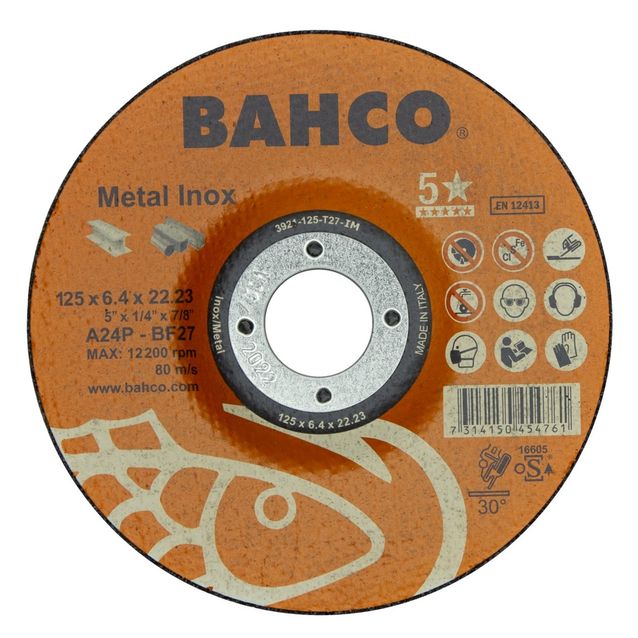 Hiomalaikka Bahco A30S T42, 115x6, 4x22.23mm