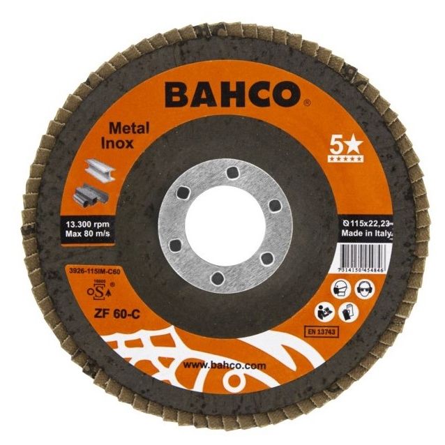 Lamellilaikka Bahco INOX+Fe P40 125 x 22,23mm, kartiomainen