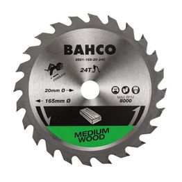 Pyörösahanterä Bahco 165x20mm 24H puulle