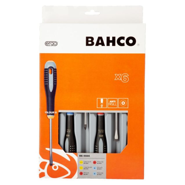 Ruuvimeisselisarja Bahco Ergo™, 6 kpl