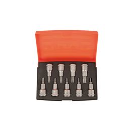 Hylsysarja Bahco S9TORX, 1/2", Torx-kärki, 9 osaa
