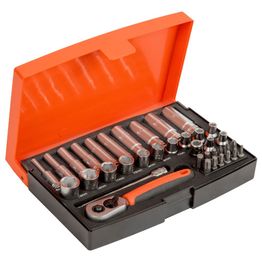 Hylsyavainsarja Bahco SL25L, 1/4", pitkät ja lyhyet, 25 osaa