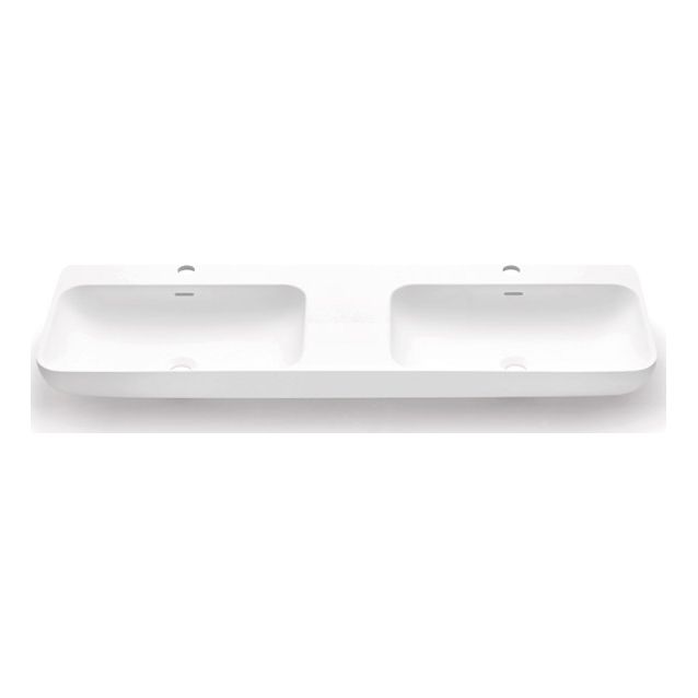 Kaksoispesuallas Bathco Bari, 1200x400mm, valkoinen